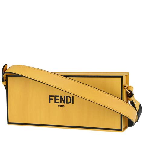 fendi borsa di pelle gialla e rettile|pochette donna fendi.